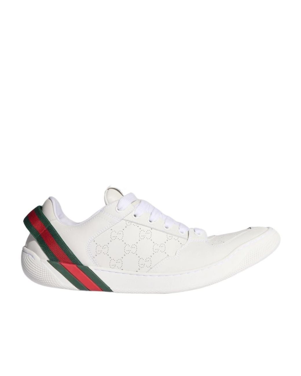 Gucci White Screener Sneakers for men