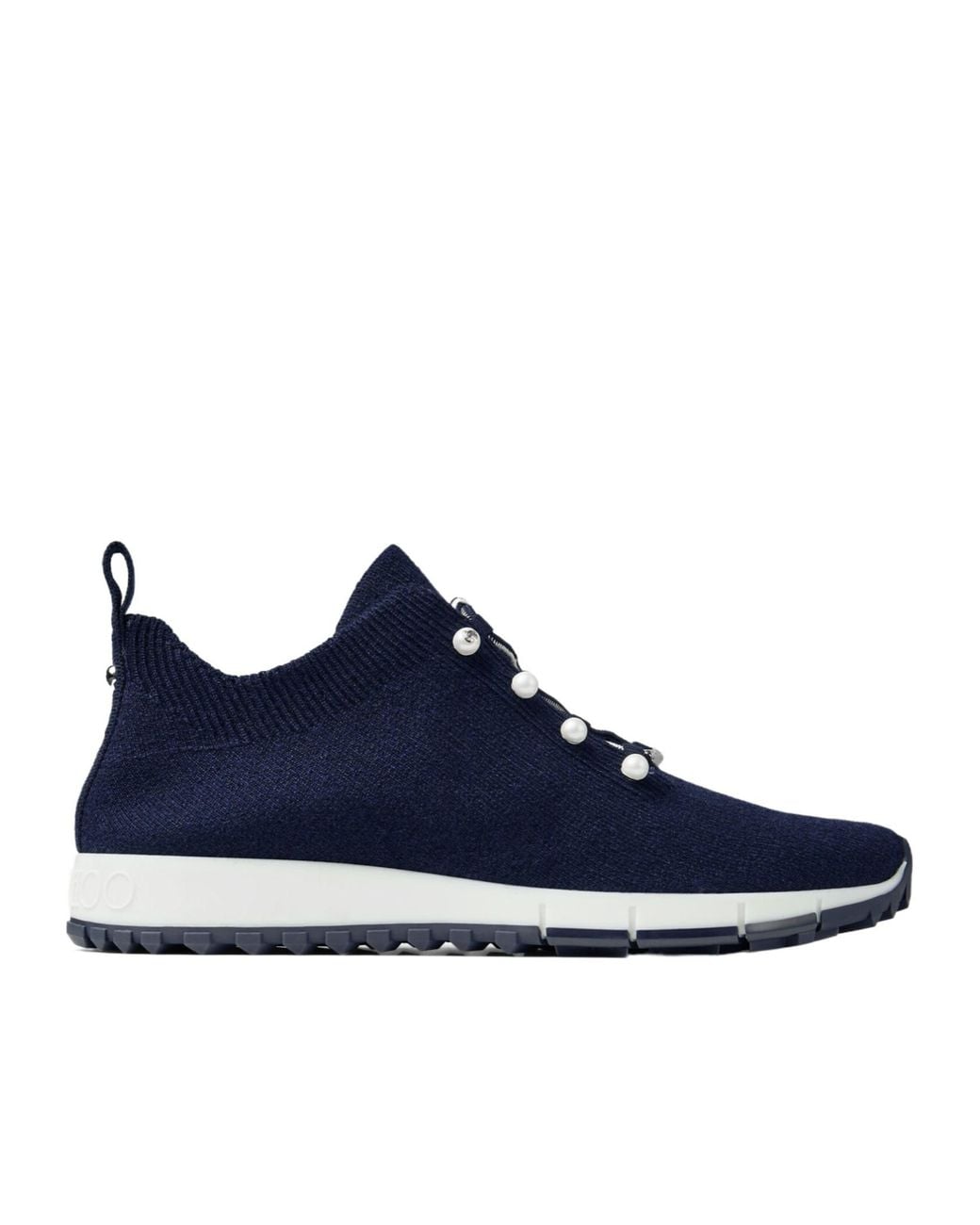 Jimmy Choo Blue Veles Cashmere Sneakers