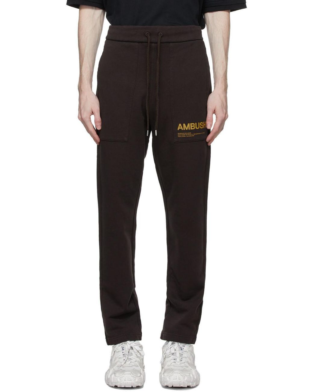 Ambush Black Fleece Workshop Pants Chocolate Torte So for men