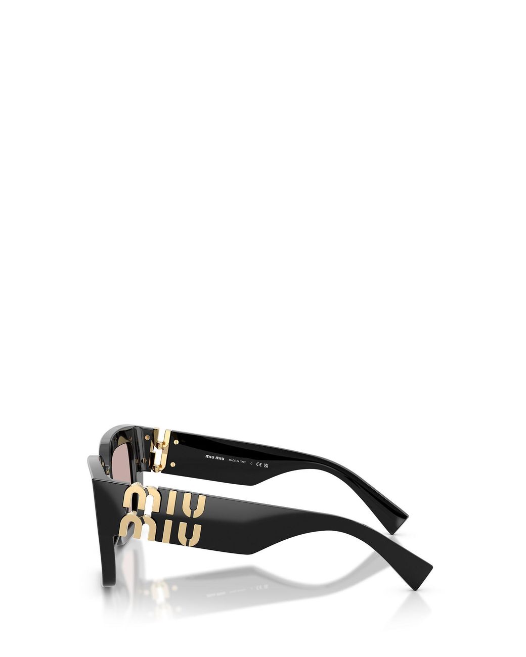 Miu Miu White Eyewear Square Frame Sunglasses