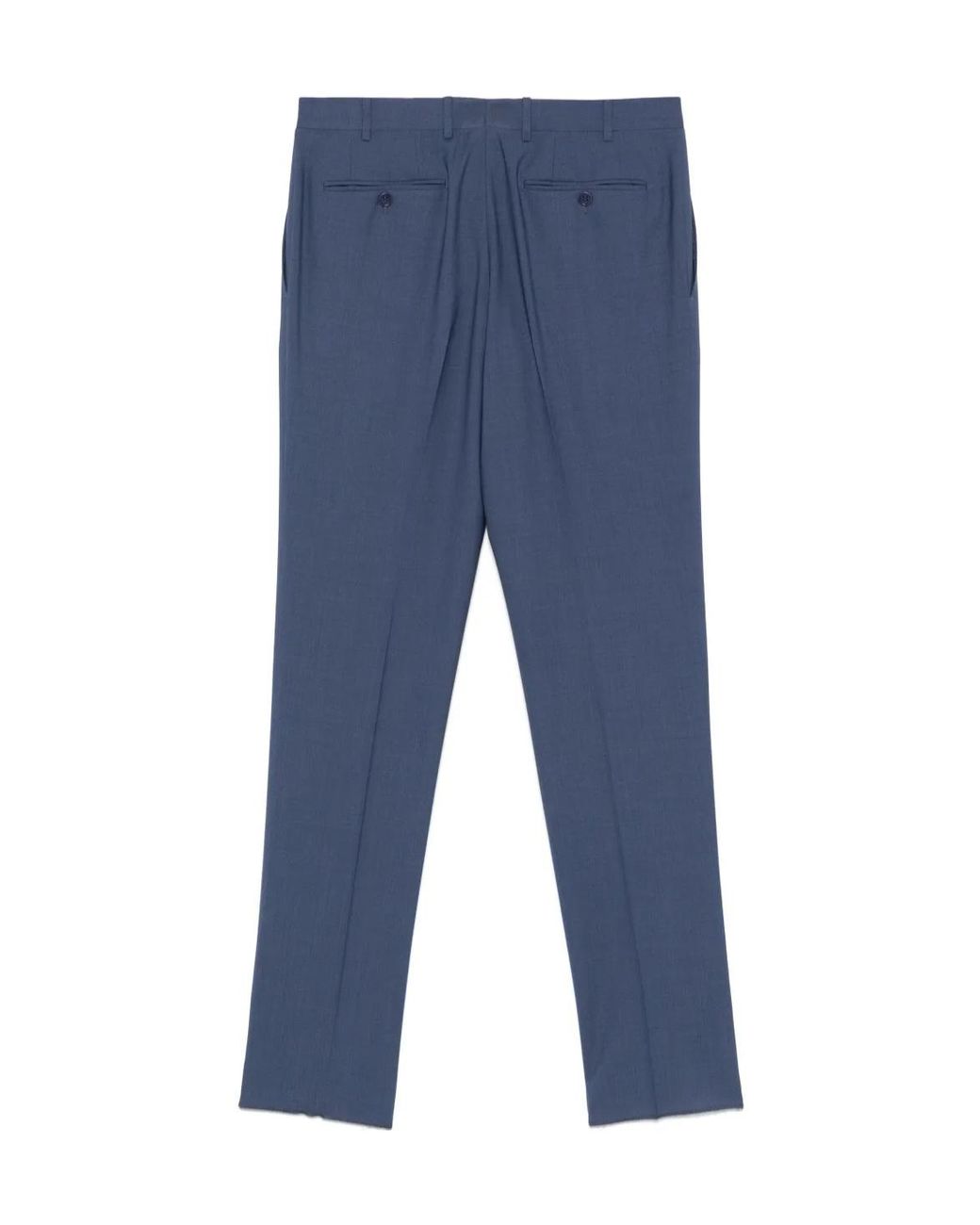Canali Blue Belt Loop Casual Pants for men