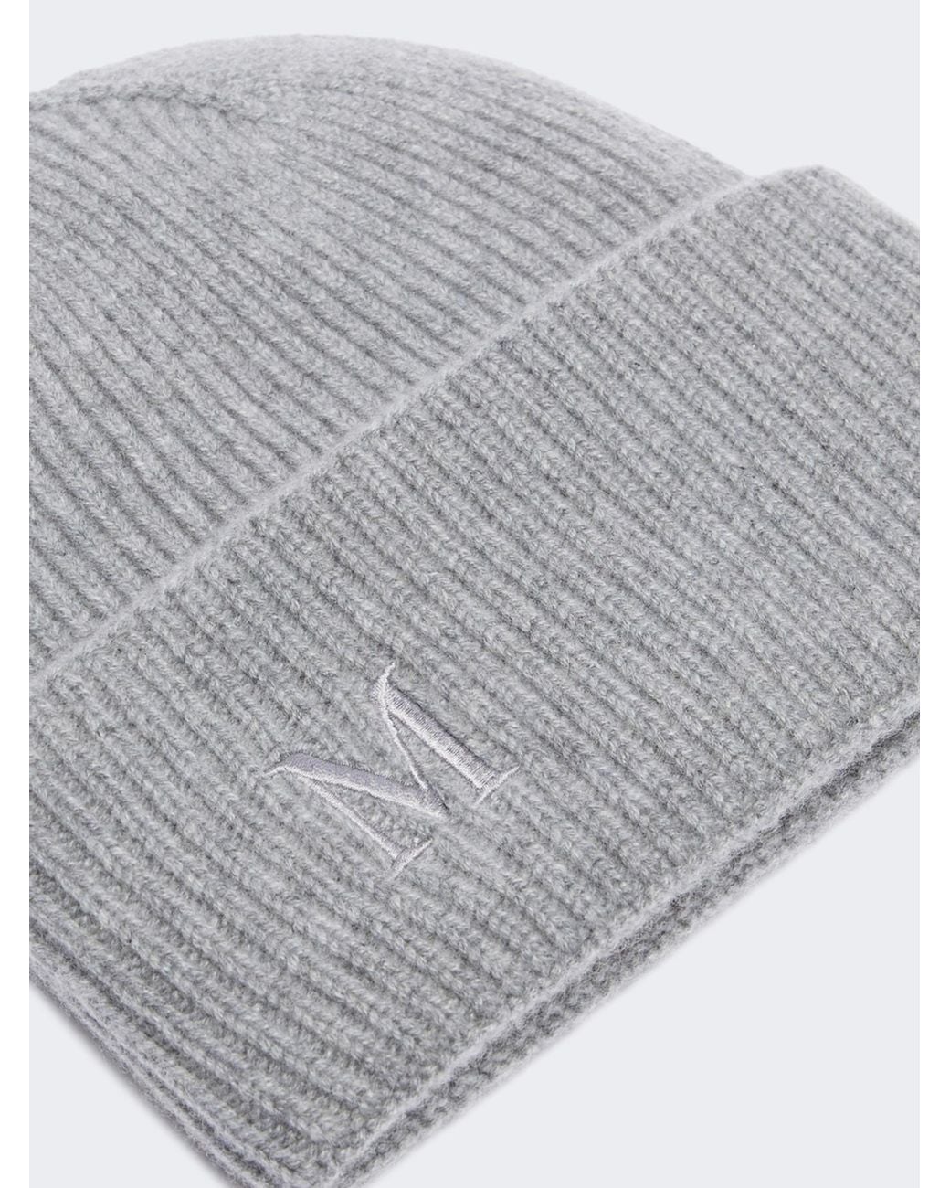 Max Mara Gray Mmretina Ribbed Beanie