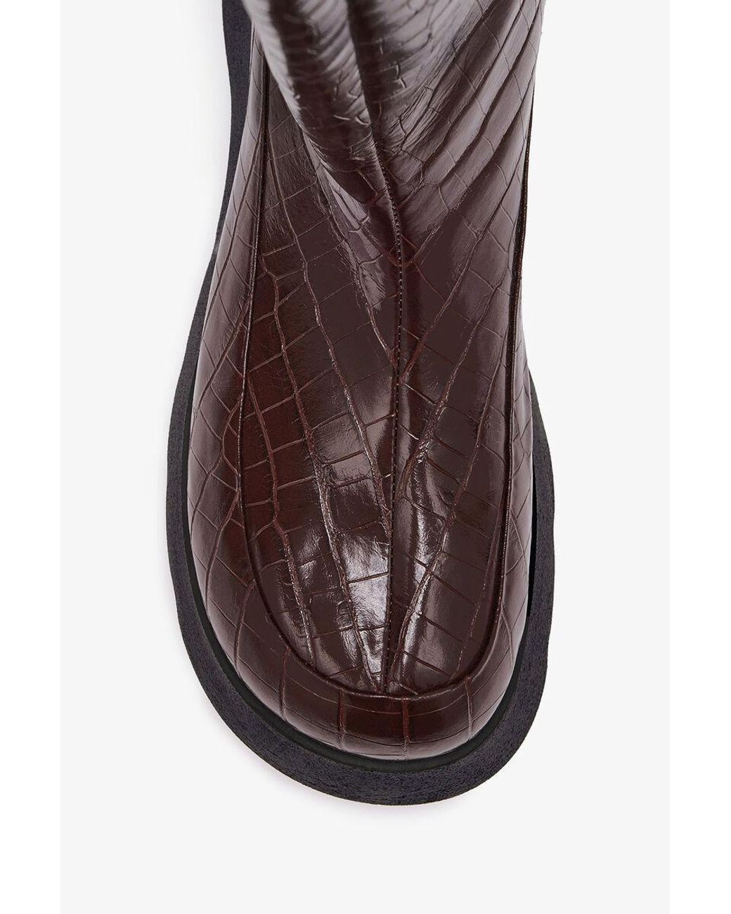 Ganni Brown Kat Embossed High Boots