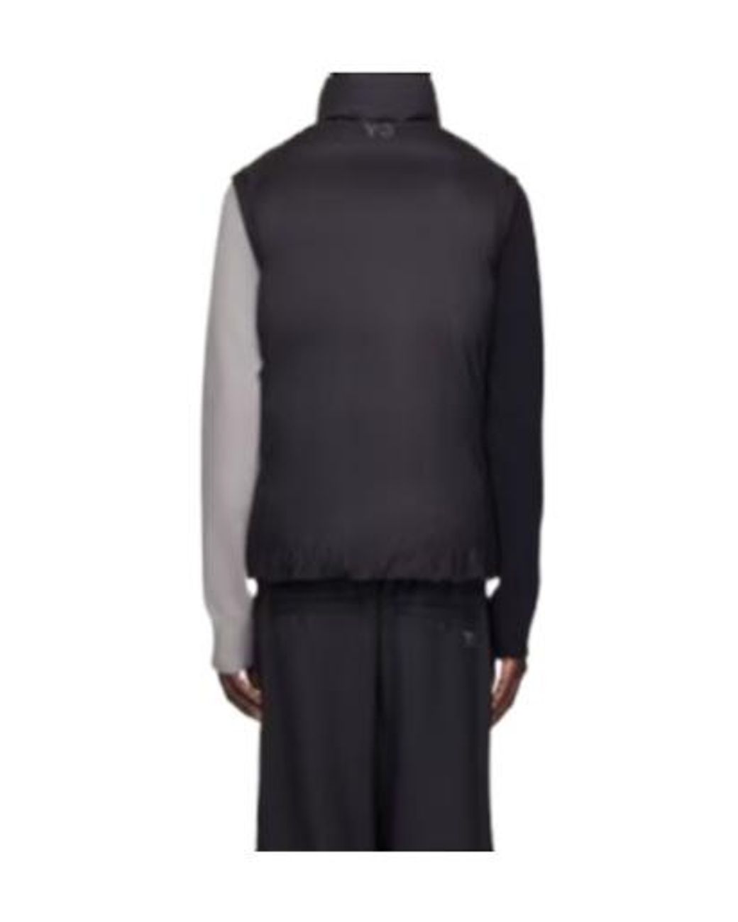 Y-3 Blue Stand-Up Collar Puffer Vest for men