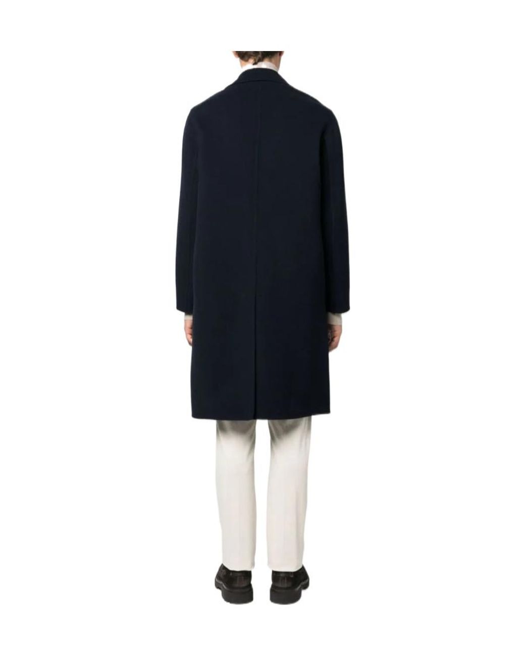 Lardini Blue Long Sleeve Single-Breasted Coat for men