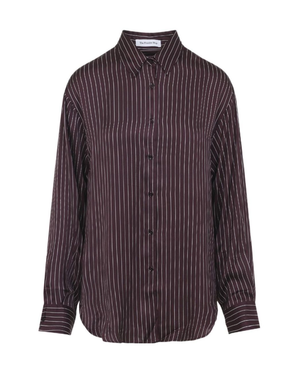 Frankie Shop Purple Striped Shirt