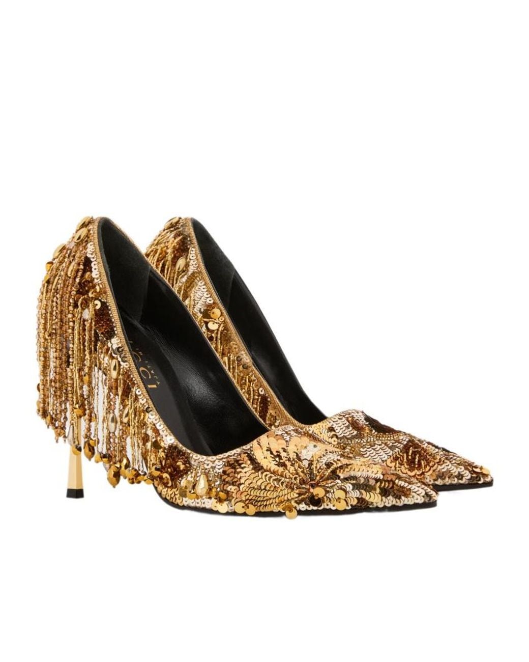 Gucci Metallic Embroidered Bombshell Pump