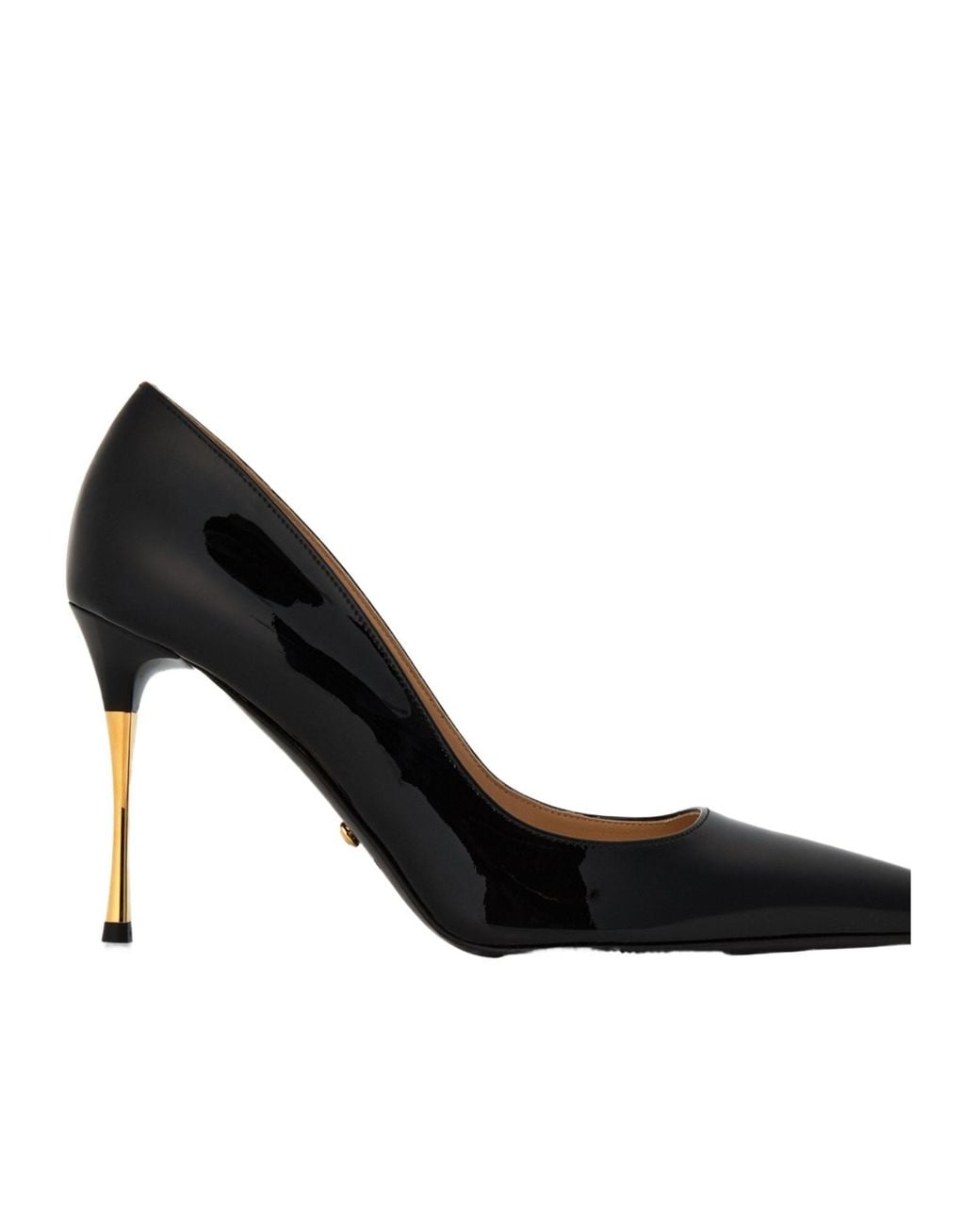 Mach & Mach Black Pointedtoe Slipon Pump
