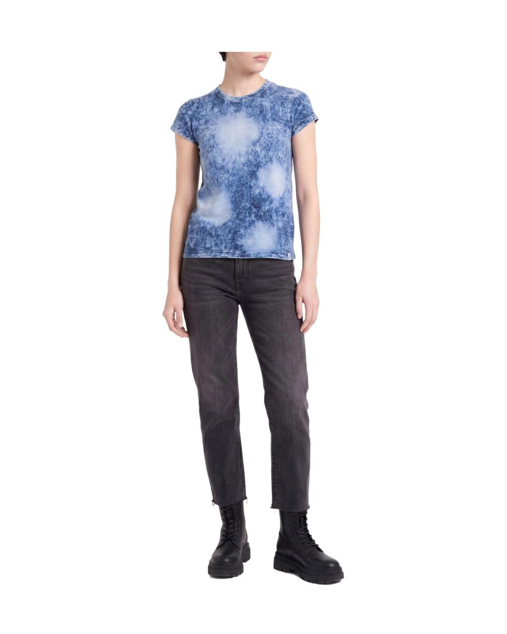 Rag & Bone Blue Tie-Dye Short-Sleeve T-Shirts