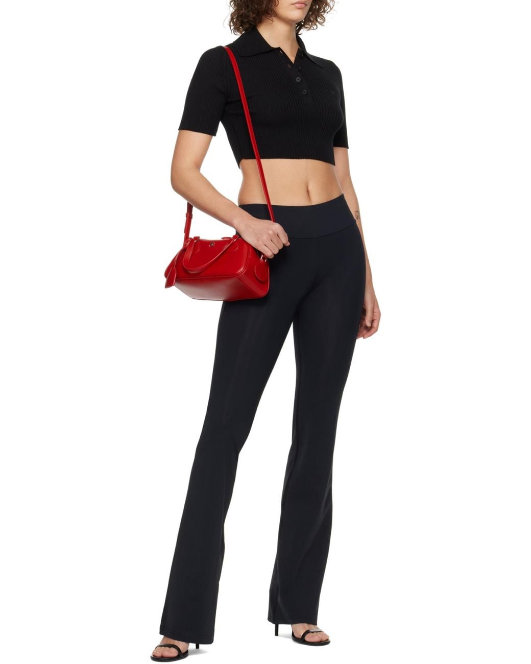 Courreges Red Courrèges Friday Bowling Top Handle Bag