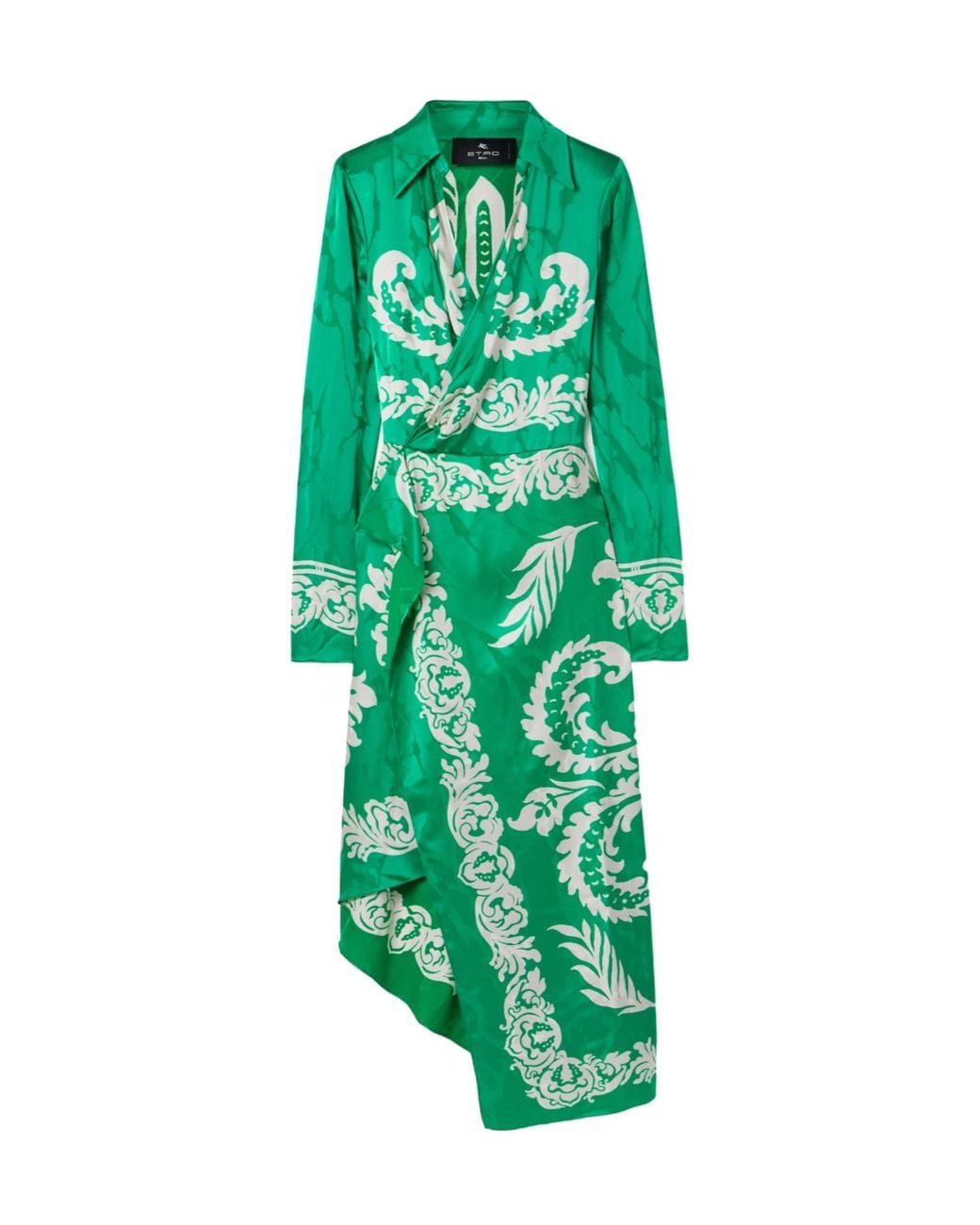 Etro Green Satin Dress