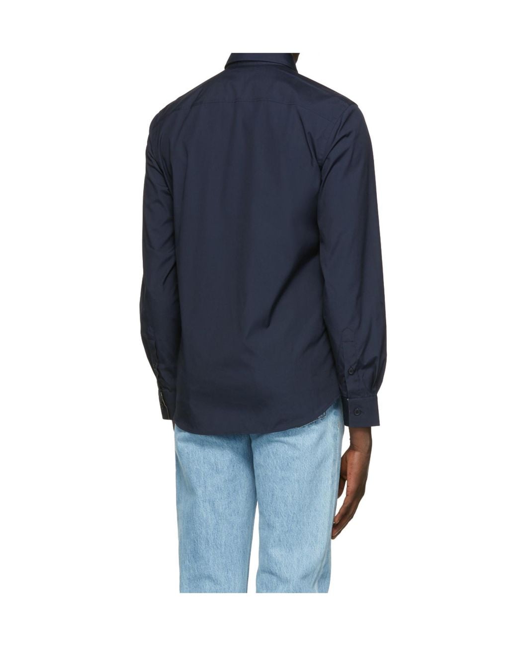 Burberry Blue Slim Fit Monogram Shirt for men