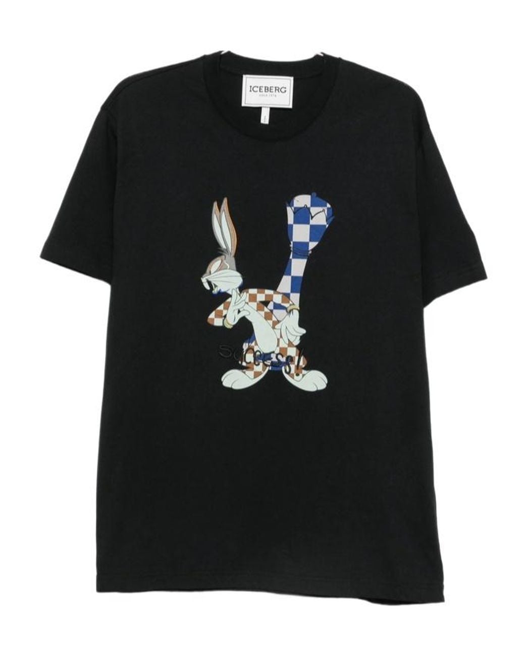 Iceberg Black Bugs Bunny Oversized T-Shirt for men
