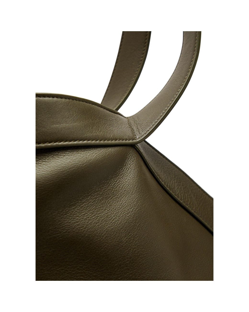 Saint Laurent Green Leather Tote Bag for men