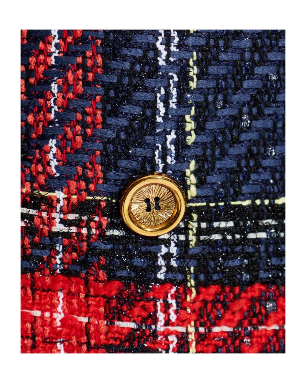 Balmain Blue Tweed Blazer With Lurex Thread
