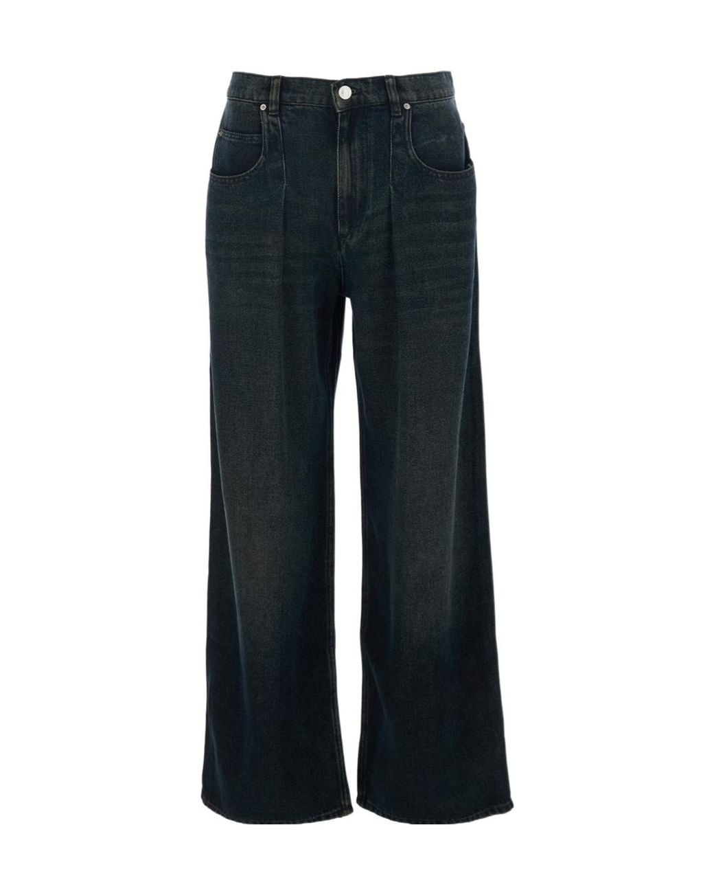 Isabel Marant Blue Rodayna Pleated Jeans