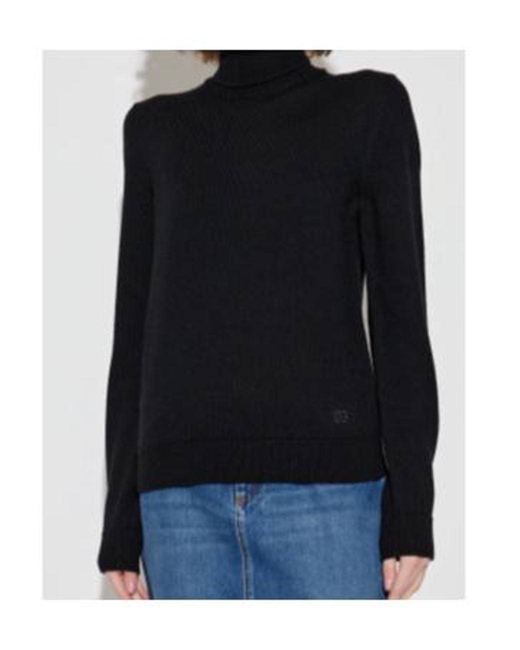 Dolce & Gabbana Blue Turtleneck Knitted Jumper