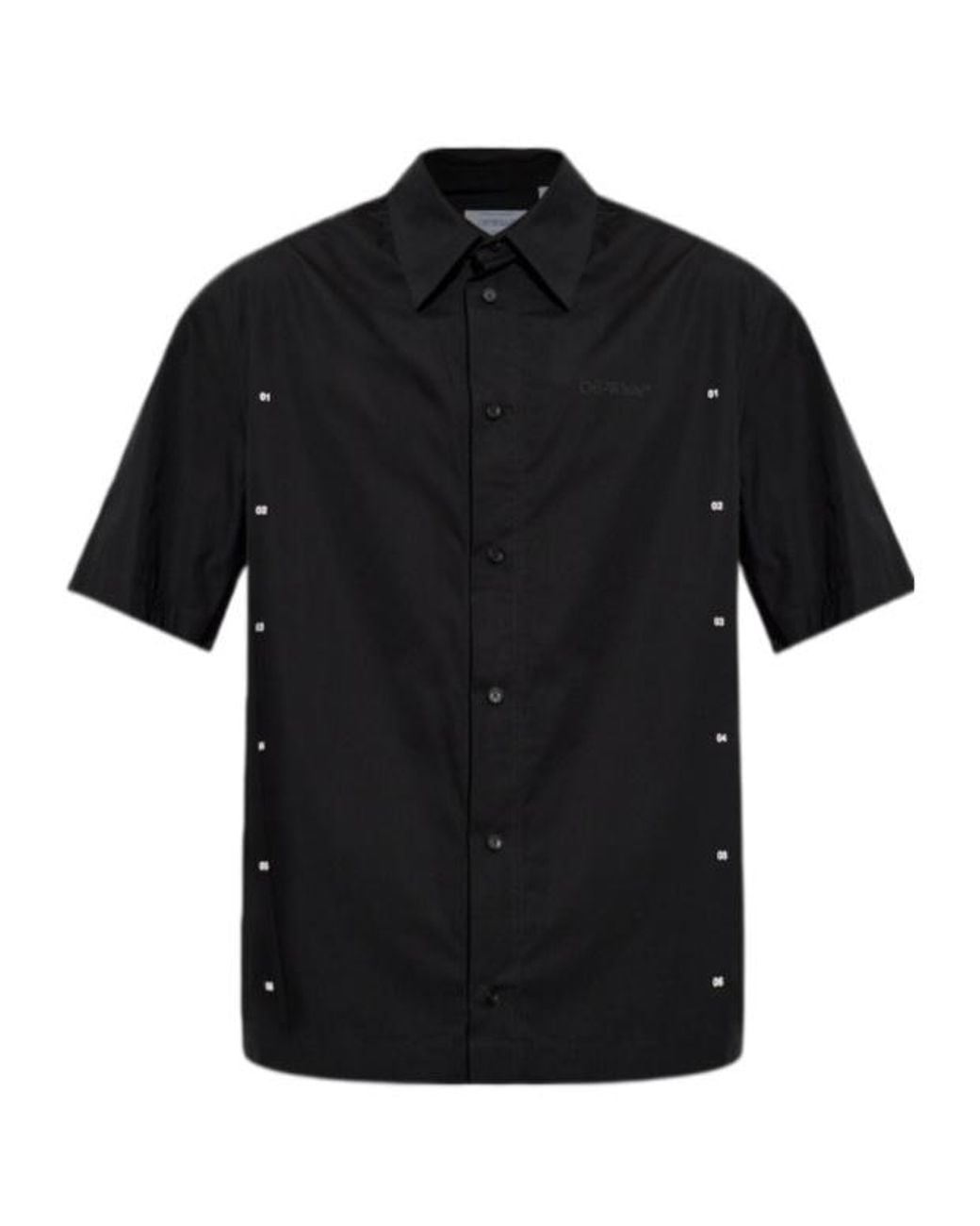 Off-White c/o Virgil Abloh Black Logo Detail Short-Sleeve Shirt for men