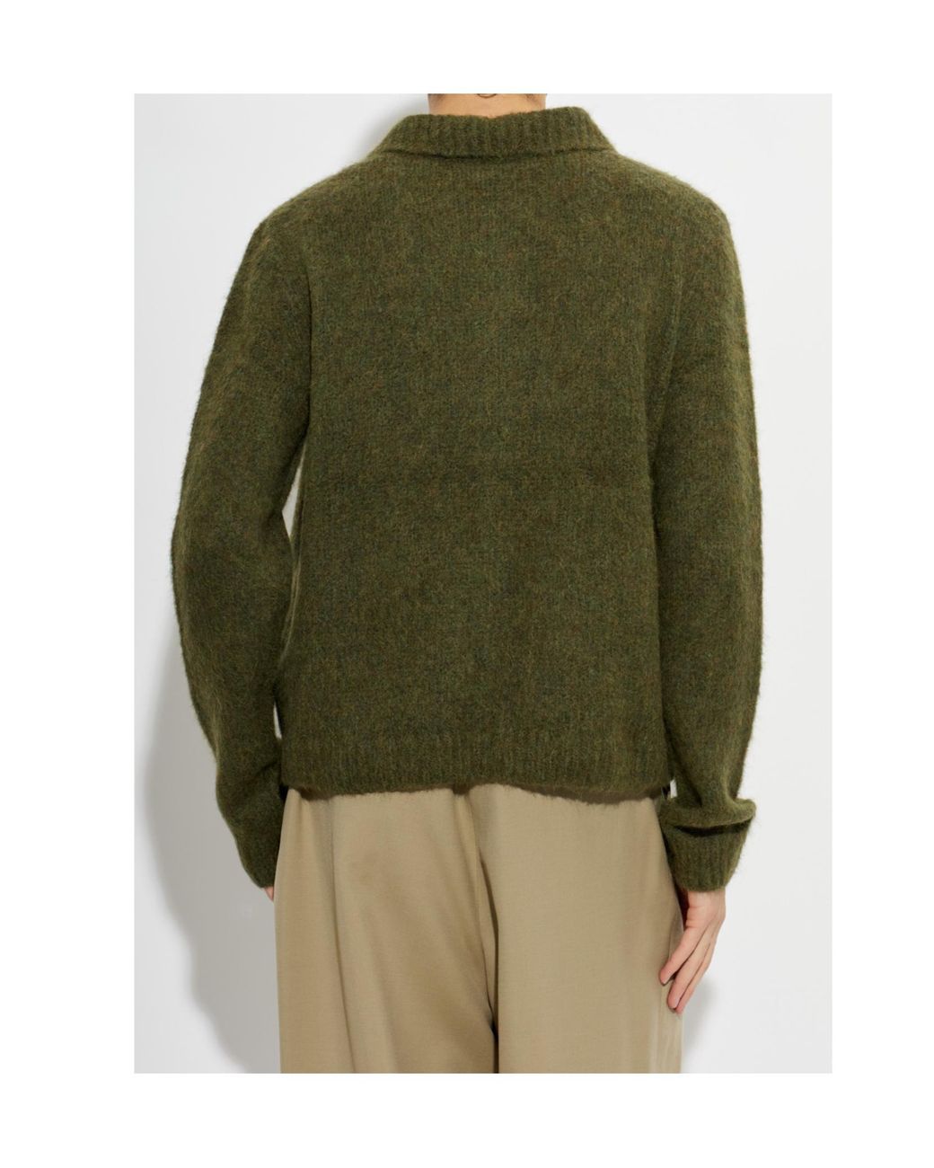 Dries Van Noten Green Mora Long Sleeved Cardigan for men