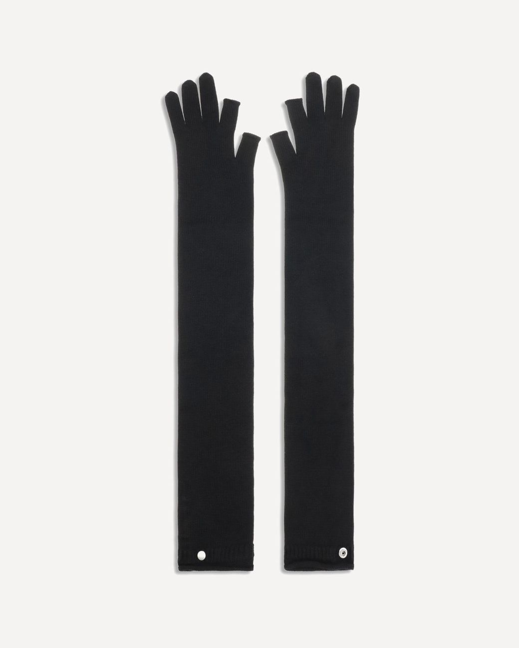 Rick Owens Black Long Knit Gloves
