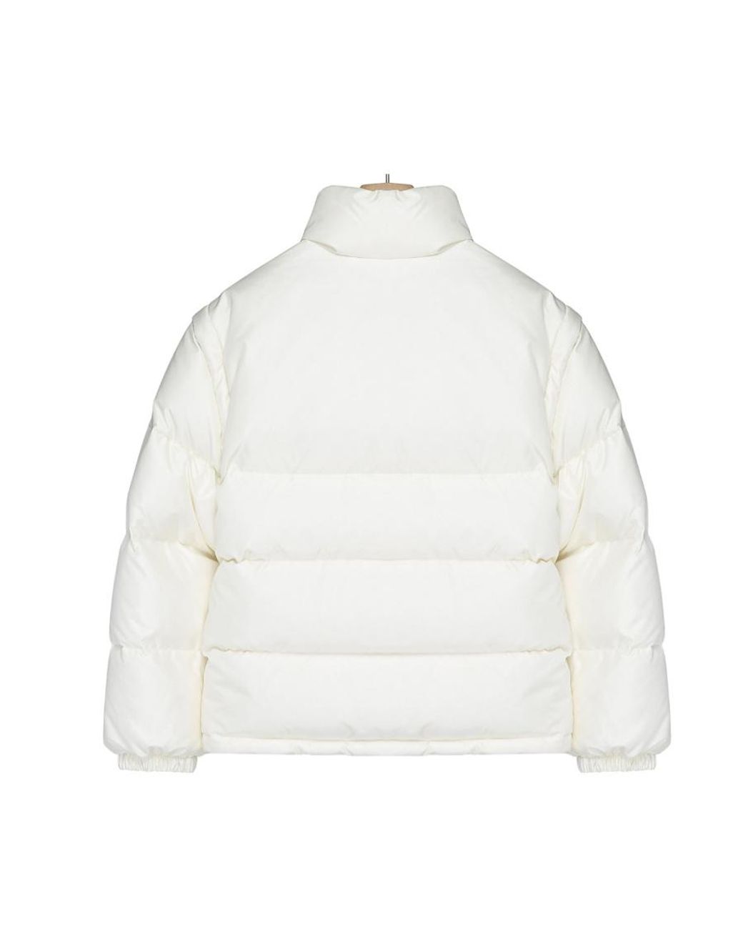 Gucci White Logo-Patch Padded Bomber Jacket
