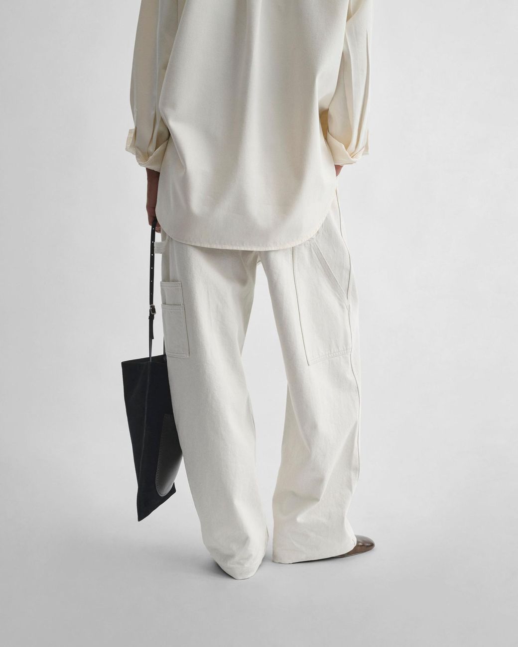 Phoebe Philo White Belt Loop Jeans