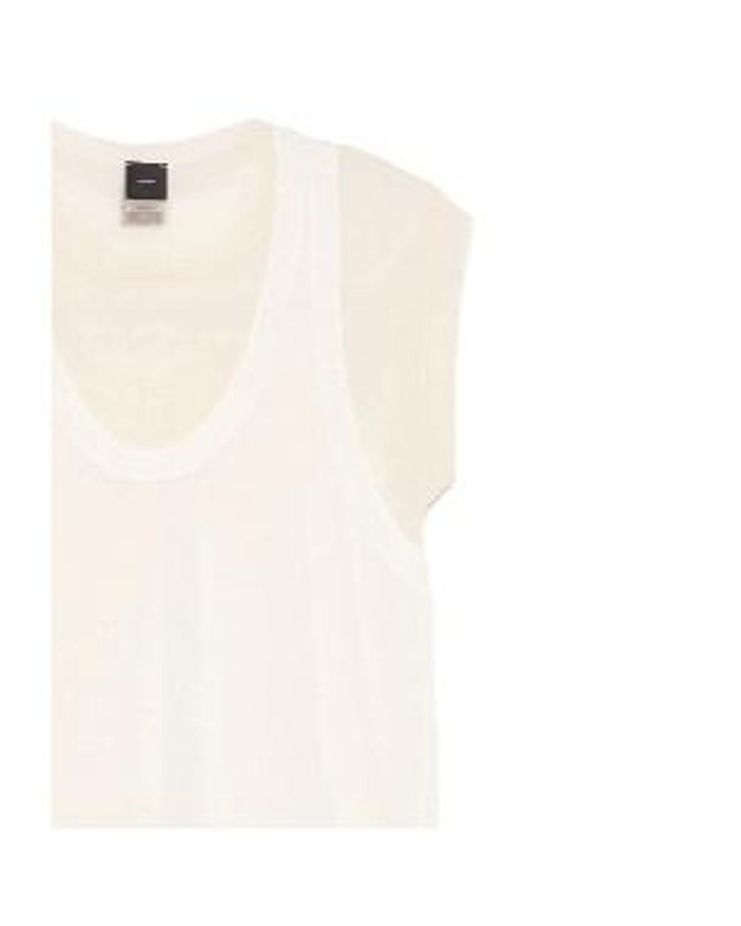 Pinko White Layered Knitted T-Shirt