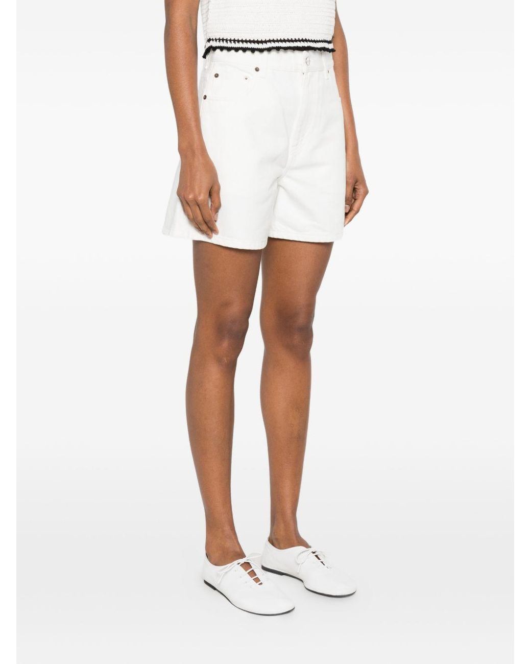Céline White Shorts 001