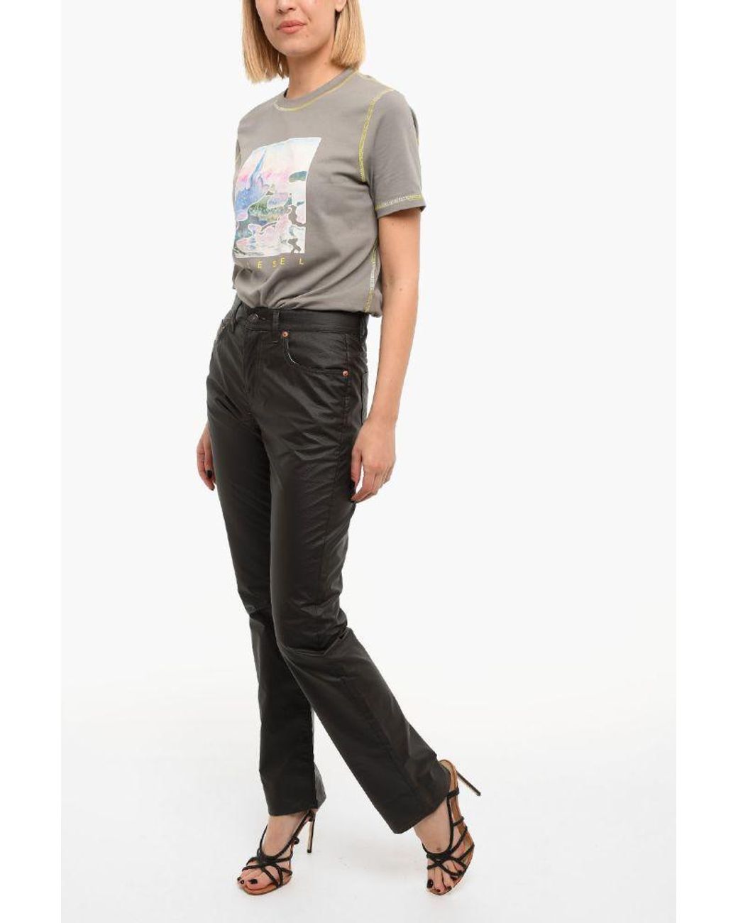 DIESEL Black Regular-Fit Straight-Leg Pants for men