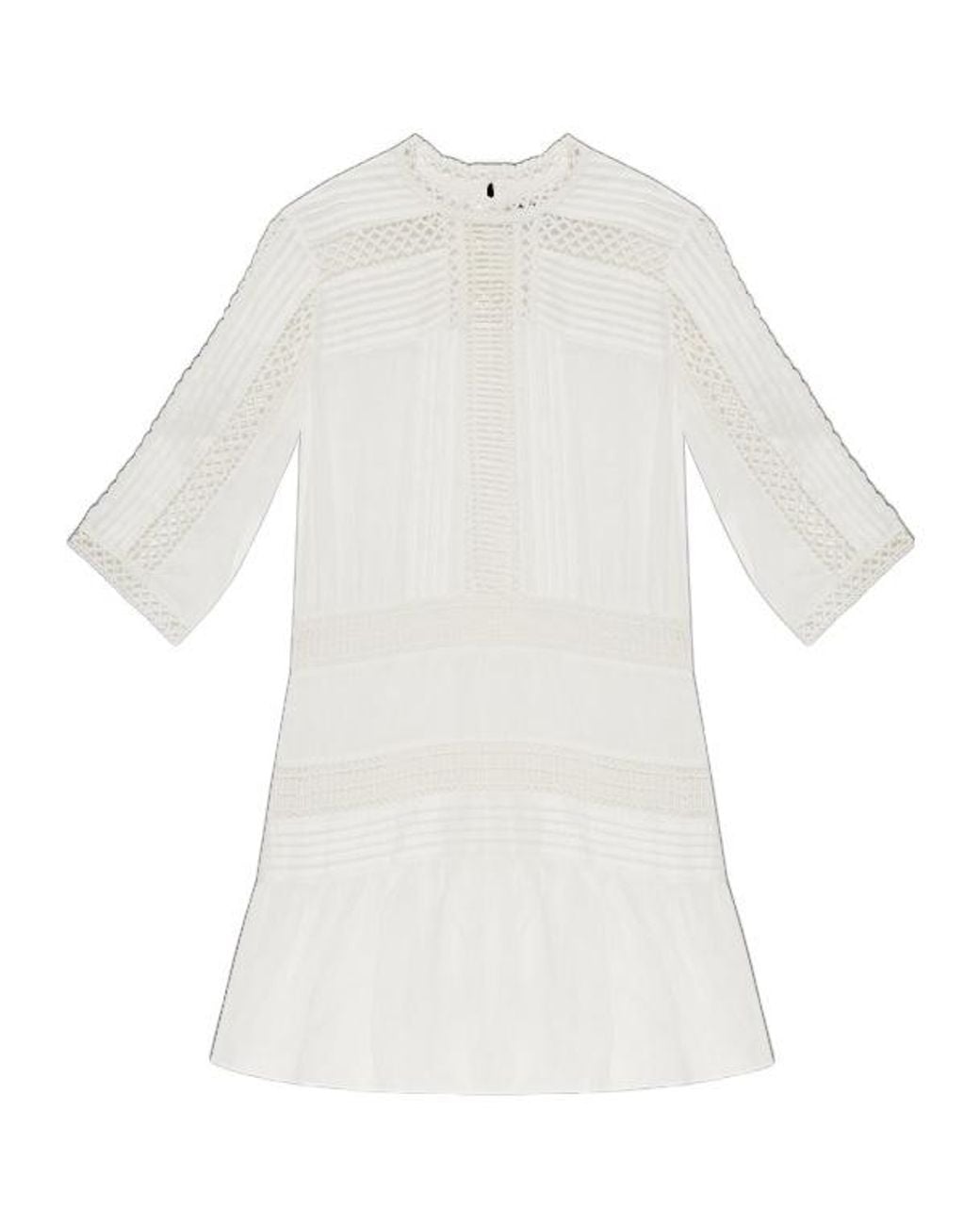 Isabel Marant White Short Sleeve Dress