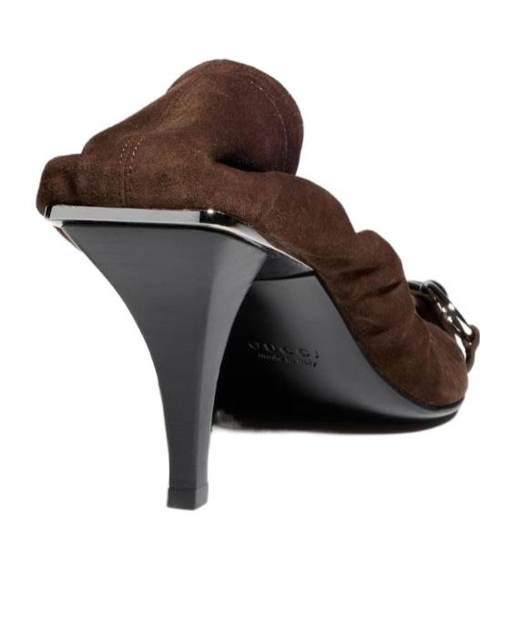 Gucci Brown Vittoria Pump With Elastic