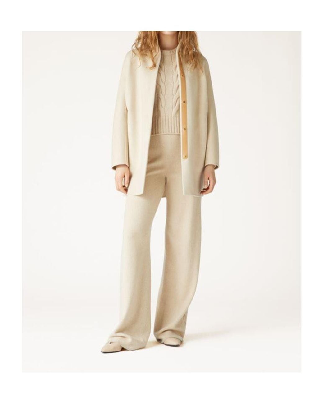 Loro Piana White Elastic Waist Casual Pants