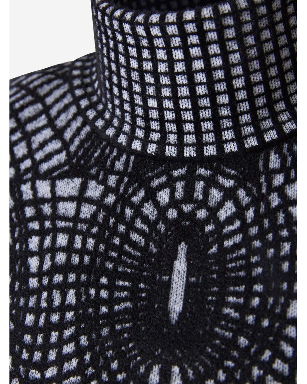 Balmain Black Printed Knitted Dress