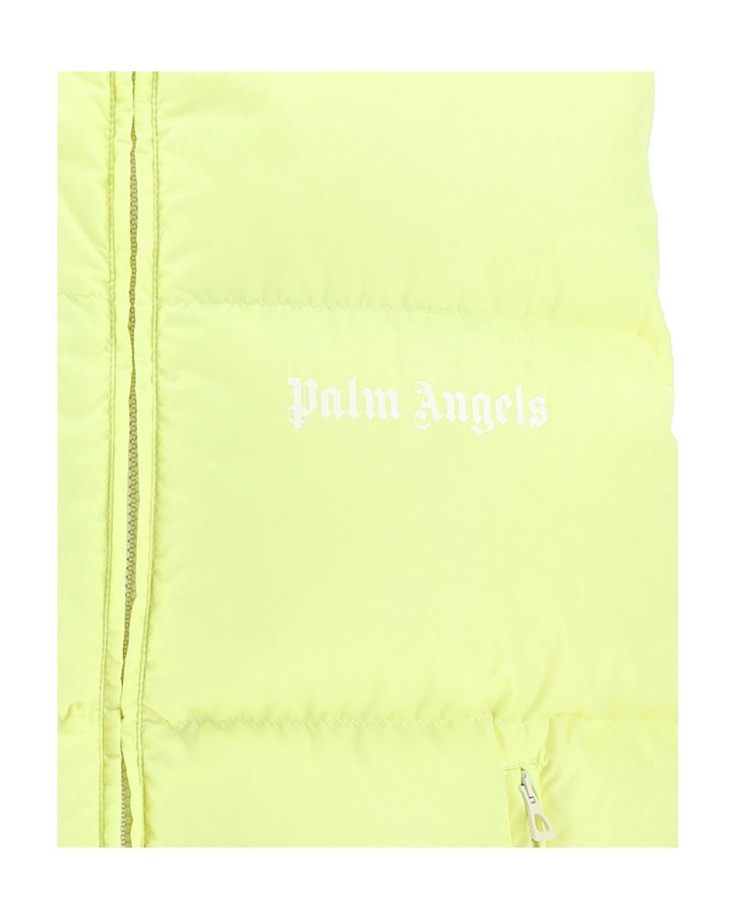 Palm Angels Yellow Zip-Fastening Padded Jacket for men