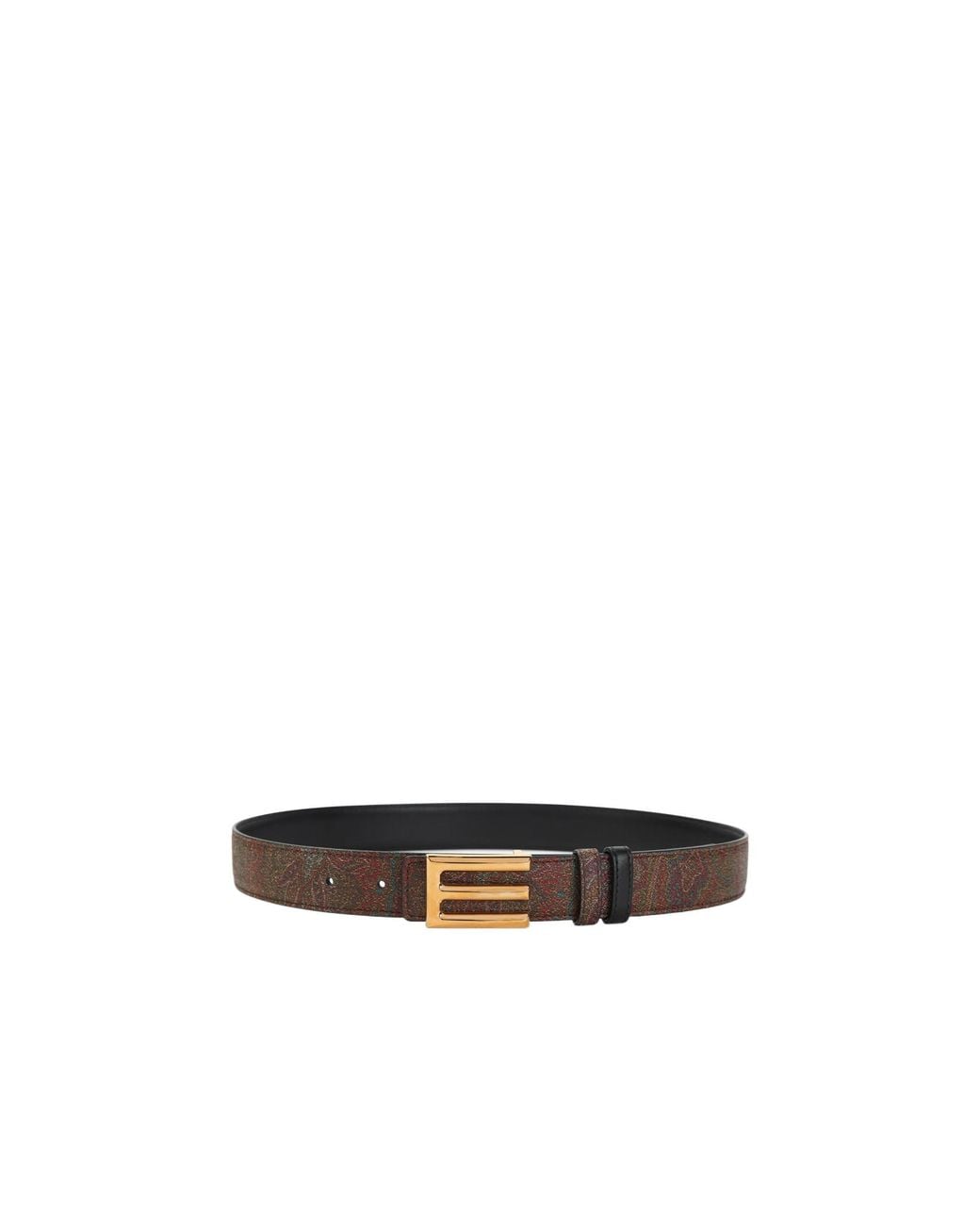 Etro White Reversible Paisley Buckle Belt