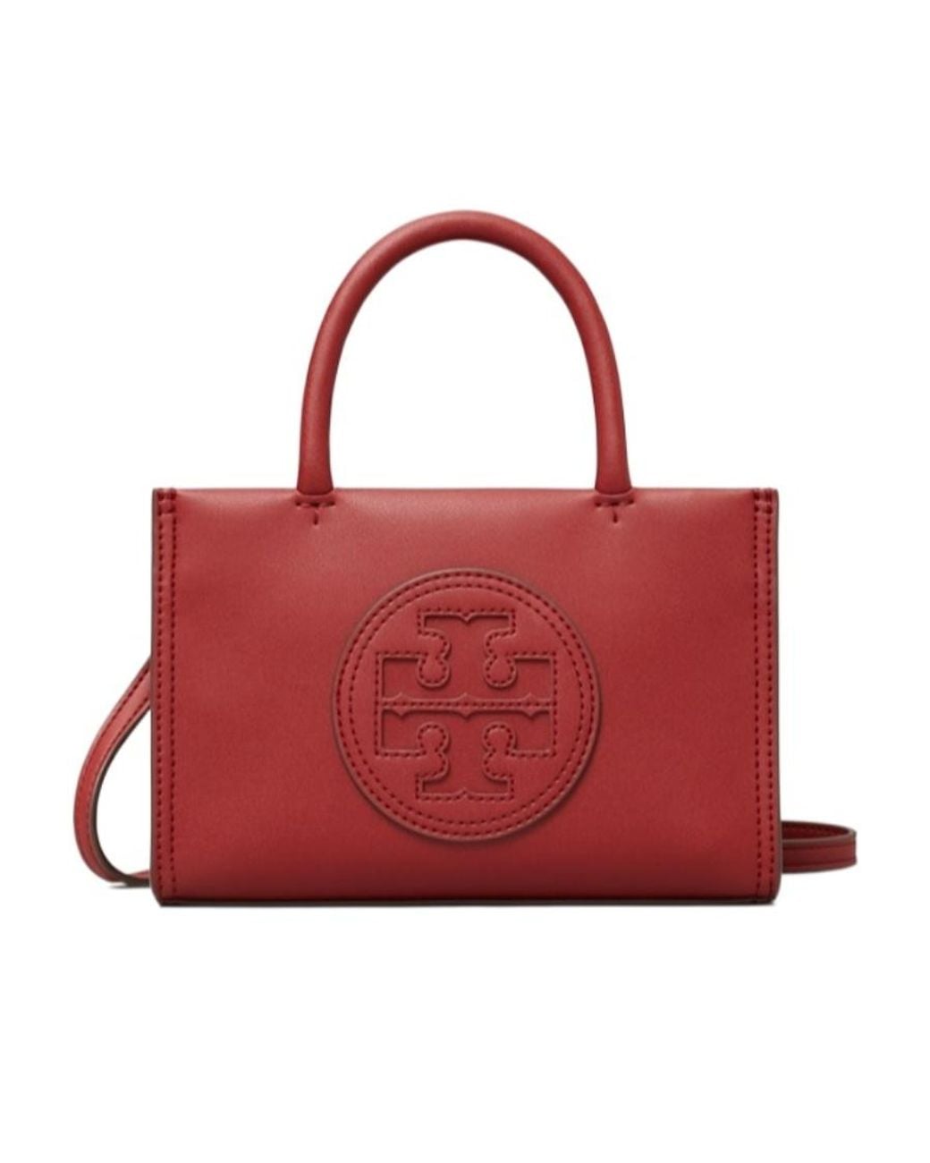 Tory Burch Red Ella Bio Mini Top Handle Bag