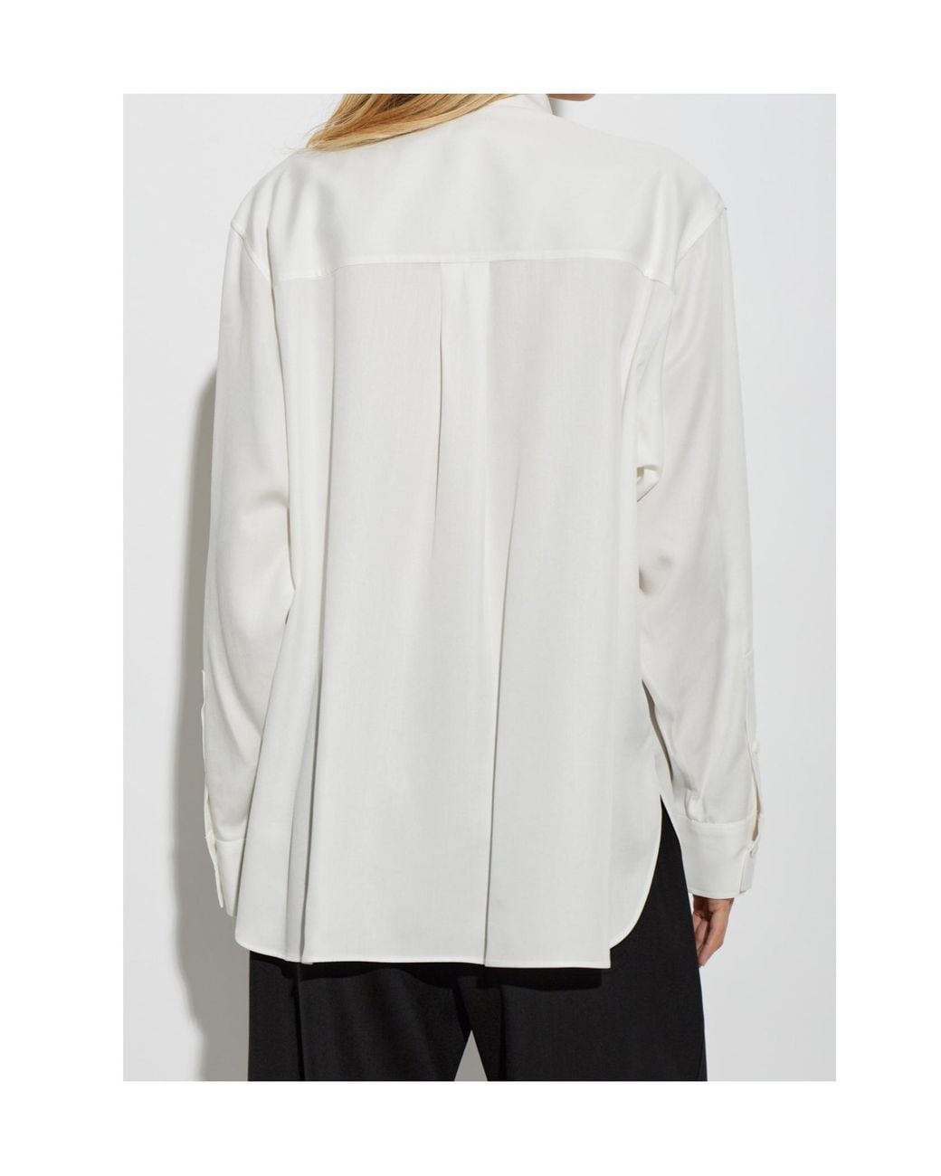 Paul Smith White Tie-Neck Oversized Shirt
