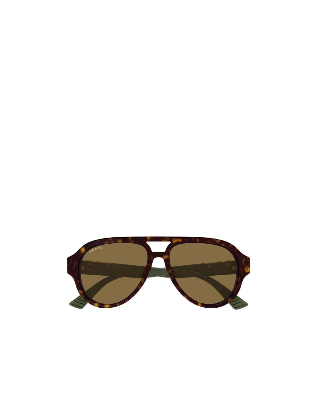 Gucci Brown Eyewear Pilot Frame Sunglasses for men