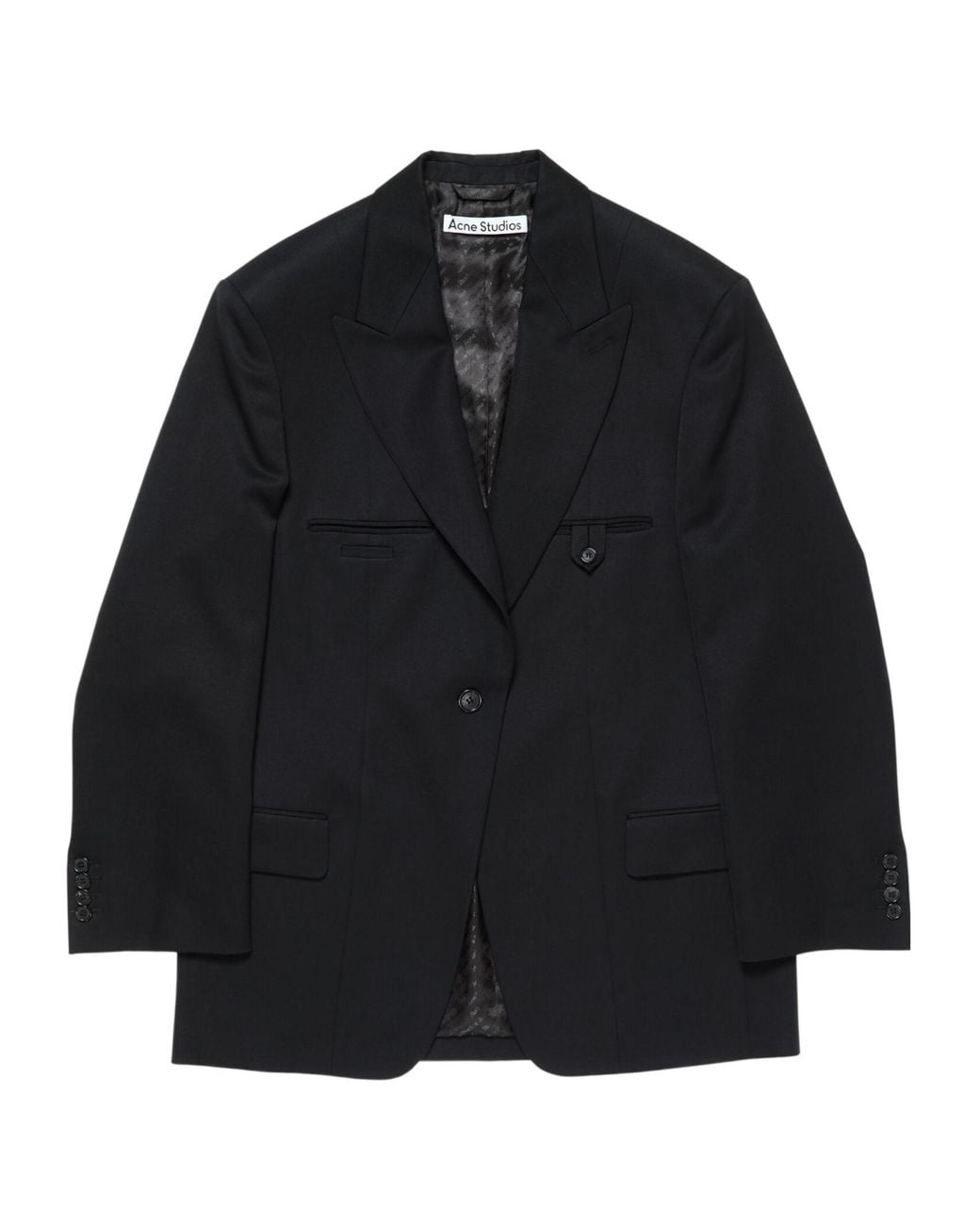 Acne Black Single-Breasted Suit Jacket