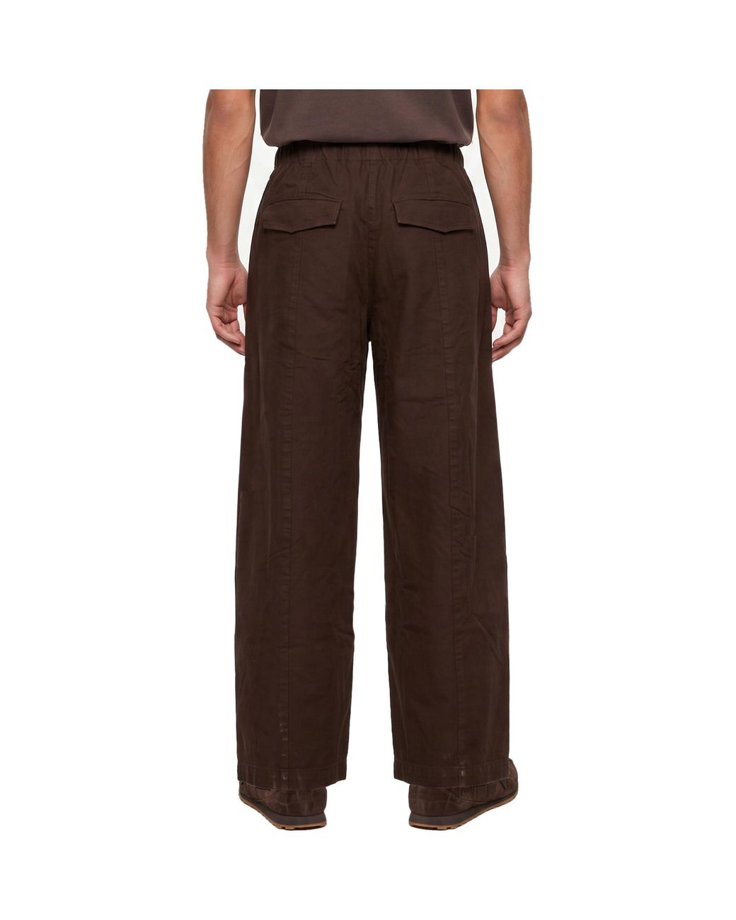 Entire studios Brown Drawstring Lantern-Style Casual Trousers for men
