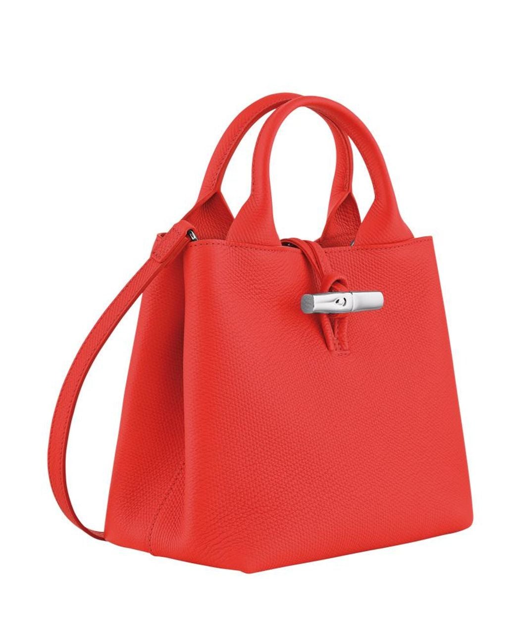 Longchamp Red S Le Roseau Tote Bag