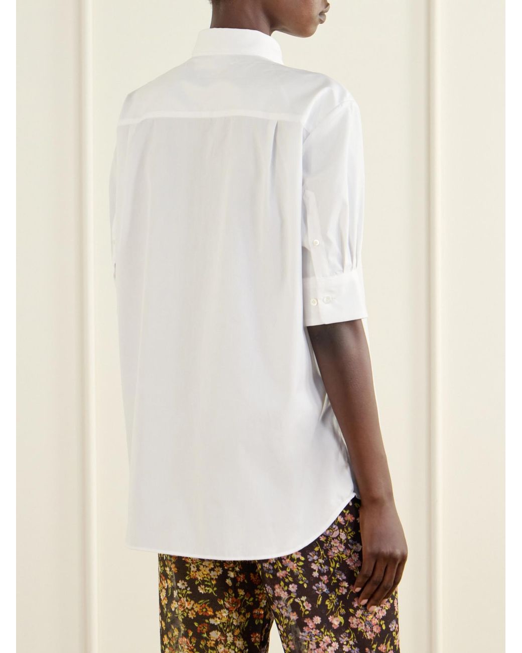 Dries Van Noten White Minimal Long-Sleeve Shirt