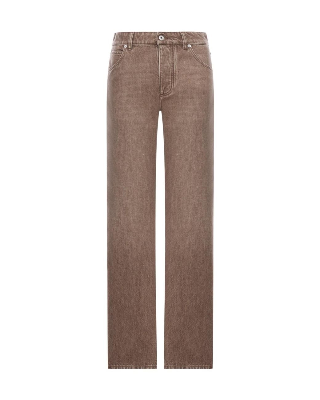 Bottega Veneta Brown Low Waisted Straight Leg Jeans
