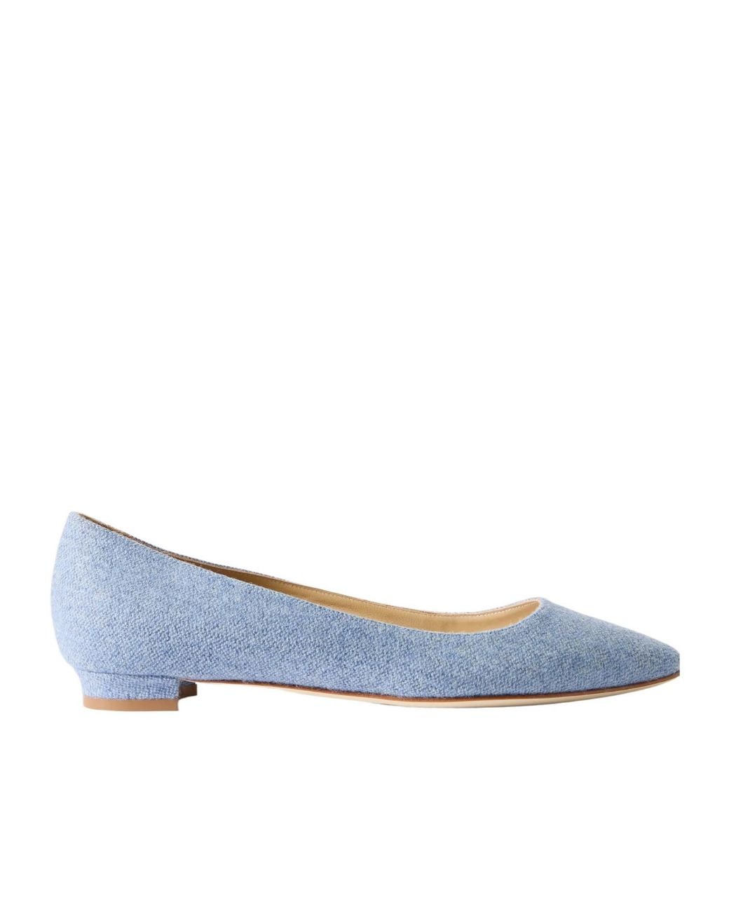 Manolo Blahnik Blue Ballerina Flats