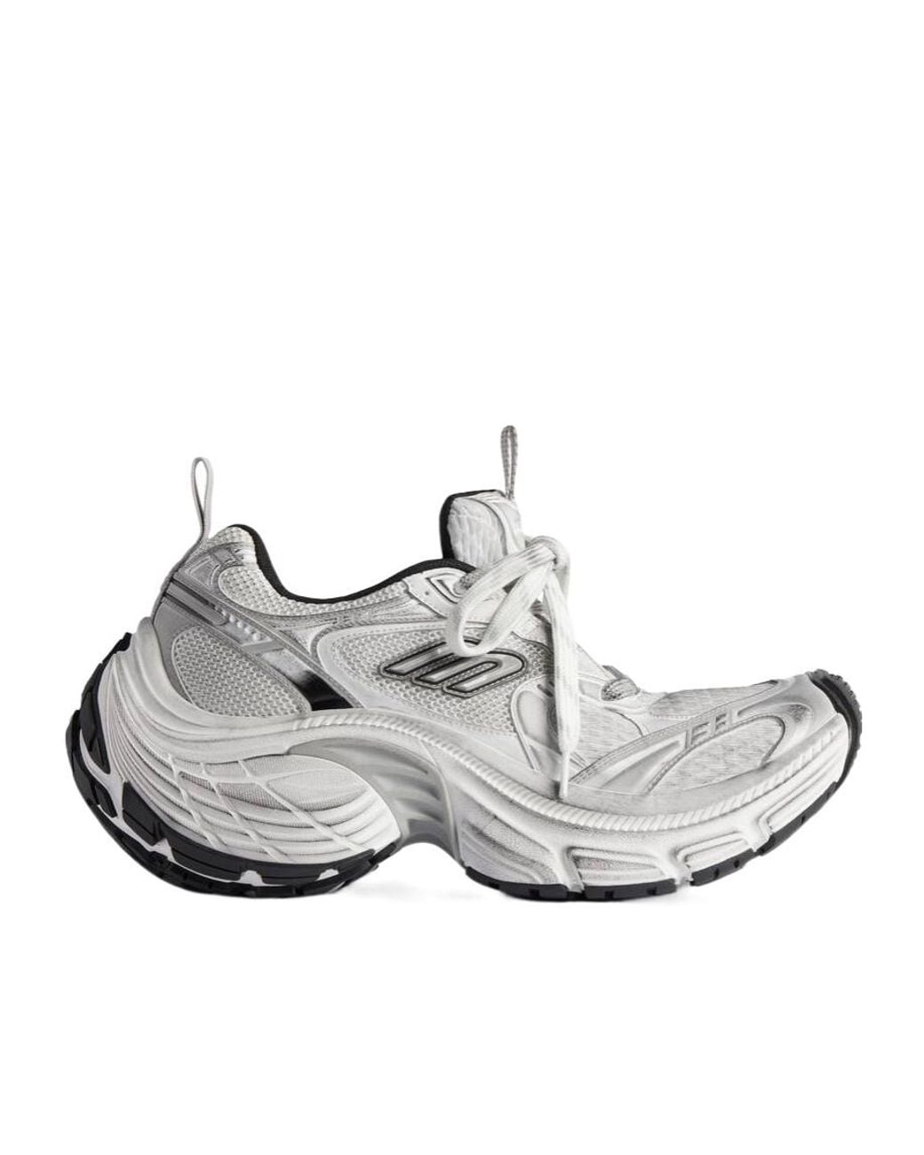 Balenciaga White 10Xl Lace-Up Sneakers