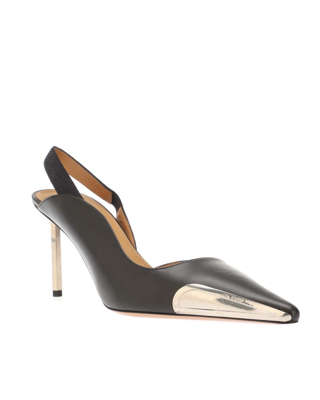Off-White c/o Virgil Abloh Brown Slingback Highheeled Shoe