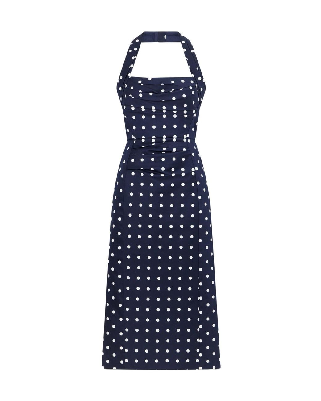Carolina Herrera Blue Polka Dot Dress