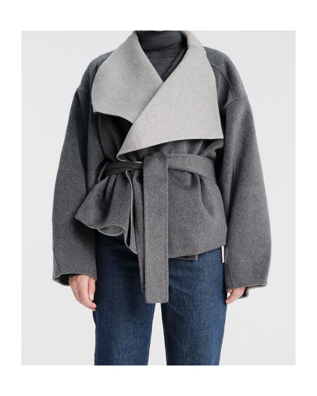 Frankie Shop Gray Long-Sleeve Casual Jacket
