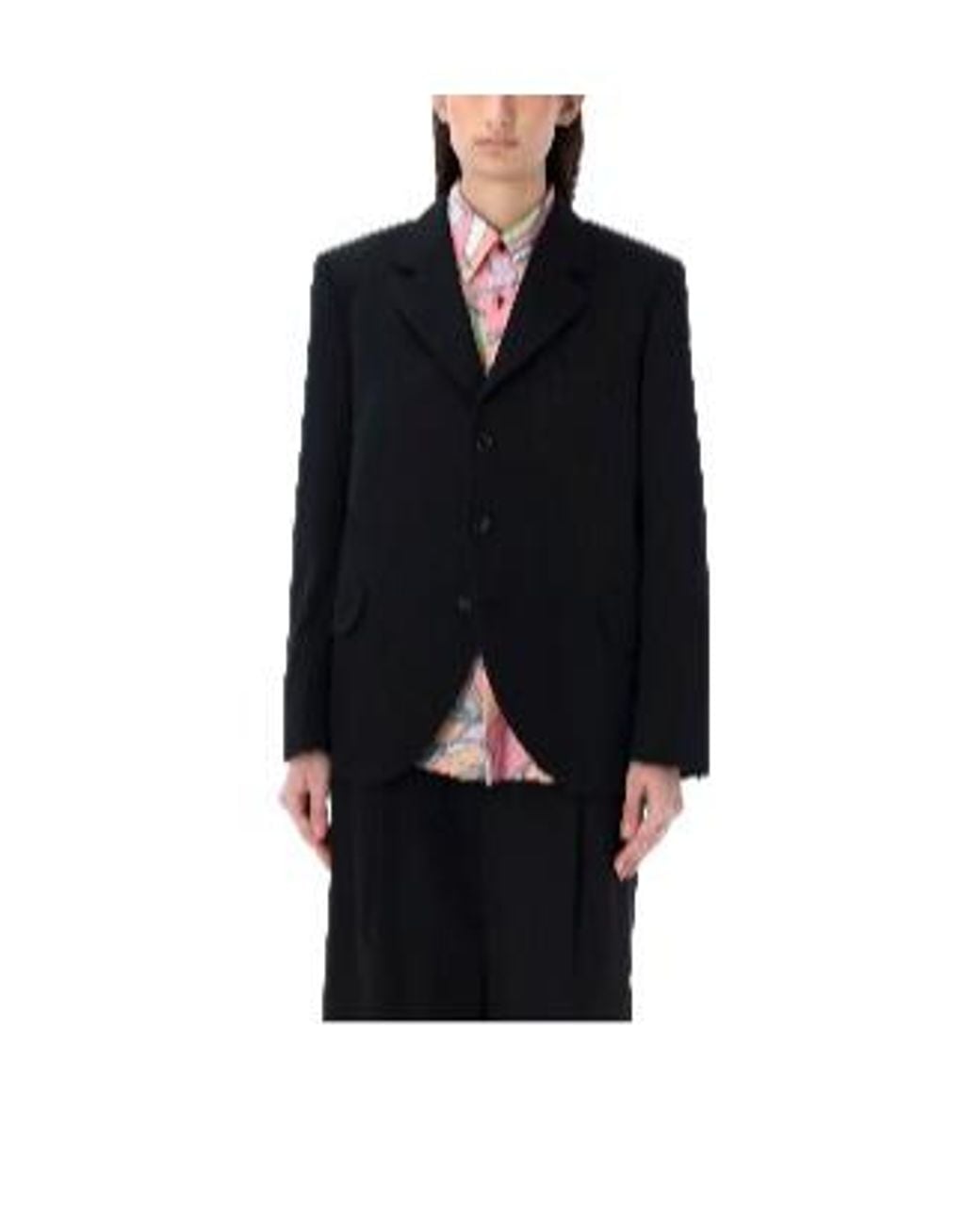 Comme des Garçons Green Single-Breasted Suit Jacket
