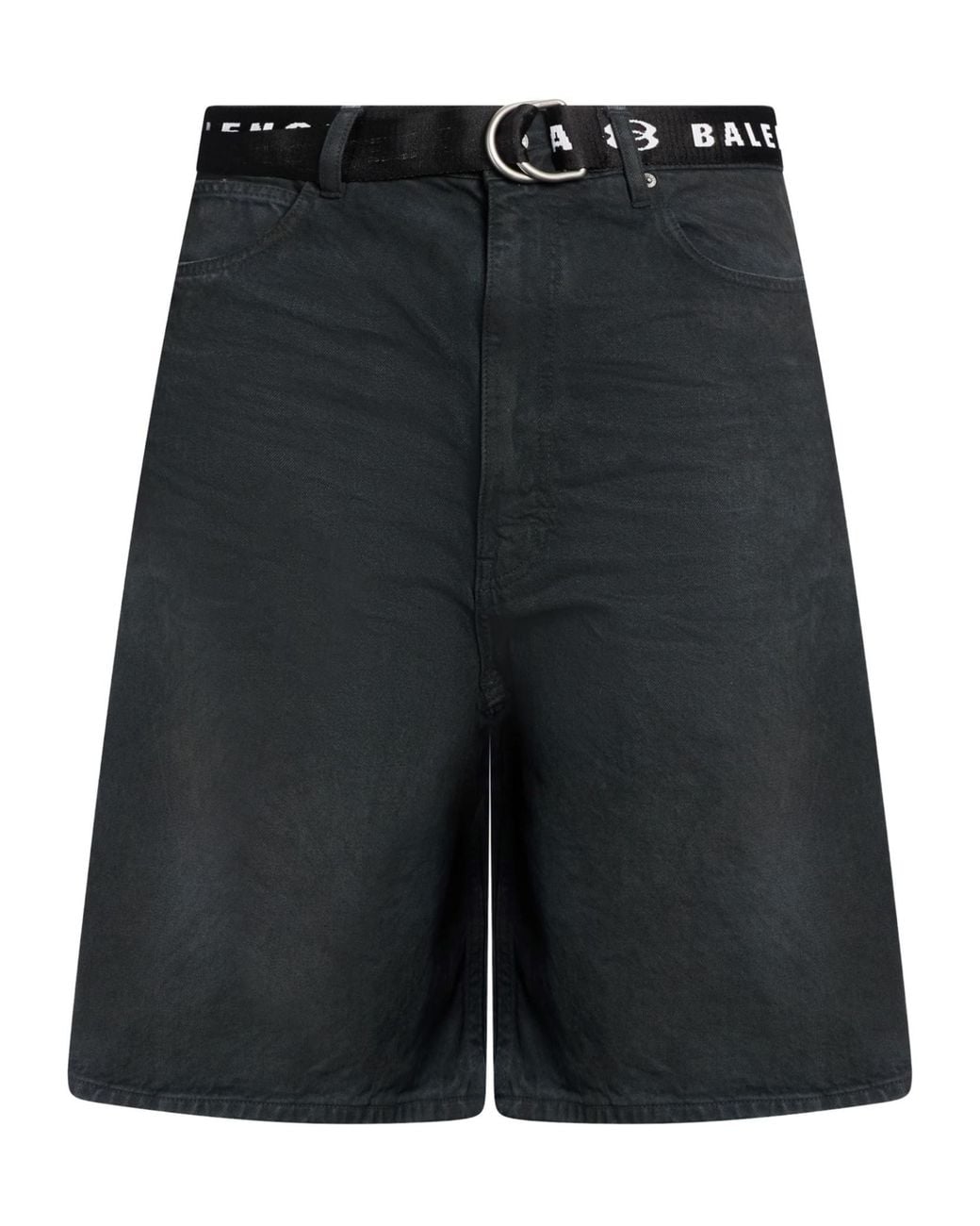 Balenciaga Black Denim Shorts